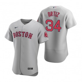 Men's Boston Red Sox David Ortiz Nike Gray Authentic Road Jersey