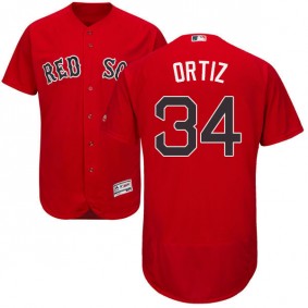Male Boston Red Sox #34 David Ortiz Scarlet Flexbase Collection Jersey