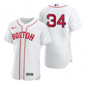 Men's Boston Red Sox David Ortiz White 2021 Patriots' Day Authentic Jersey
