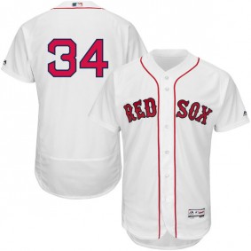 Male Boston Red Sox #34 David Ortiz White Flexbase Collection Jersey
