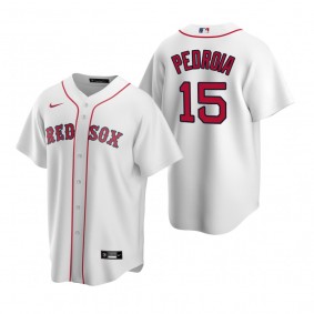 Men's Boston Red Sox Dustin Pedroia Nike White Replica Home Jersey