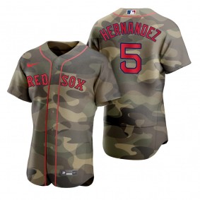 Boston Red Sox Enrique Hernandez Camo Authentic 2021 Armed Forces Day Jersey