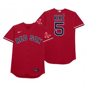 Boston Red Sox Enrique Hernandez Kike Red 2021 Players' Weekend Nickname Jersey