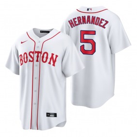 Boston Red Sox Enrique Hernandez White 2021 Patriots' Day Replica Jersey
