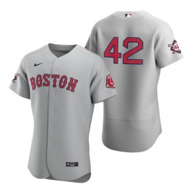 Boston Red Sox Gray Jackie Robinson Day Authentic Jersey