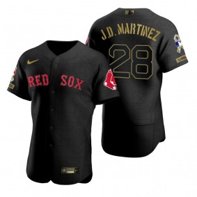 Boston Red Sox J.D. Martinez All Black 2021 Salute to Service Jersey