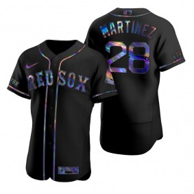 Boston Red Sox J.D. Martinez Nike Black Authentic Holographic Golden Edition Jersey