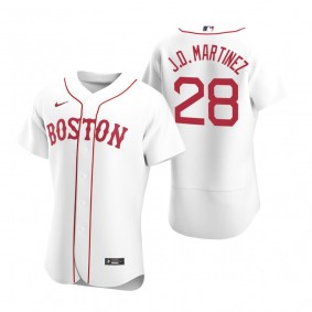 Men's Boston Red Sox J.D. Martinez Nike White Authentic 2020 Alternate Jersey