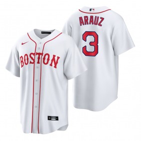 Boston Red Sox Jonathan Arauz White 2021 Patriots' Day Replica Jersey