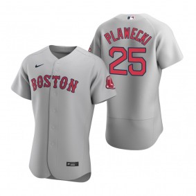 Men's Boston Red Sox Kevin Plawecki Nike Gray Authentic Road Jersey