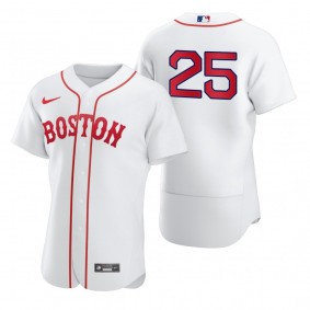 Men's Boston Red Sox Kevin Plawecki White 2021 Patriots' Day Authentic Jersey