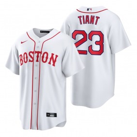 Boston Red Sox Luis Tiant White 2021 Patriots' Day Replica Jersey