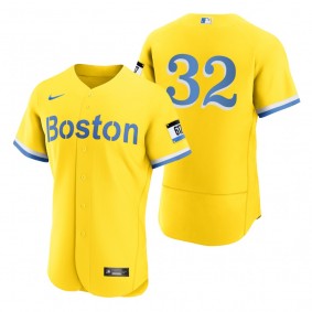 Men's Boston Red Sox Matt Barnes Gold Light Blue 2021 City Connect Authentic Jersey