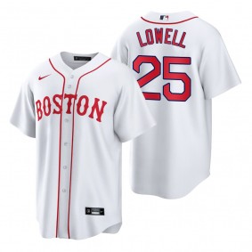 Boston Red Sox Mike Lowell White 2021 Patriots' Day Replica Jersey