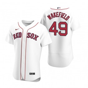 Boston Red Sox Tim Wakefield Nike White Retired Player Authentic Jersey