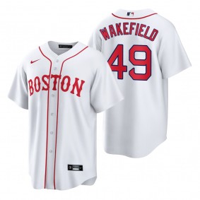 Boston Red Sox Tim Wakefield White 2021 Patriots' Day Replica Jersey