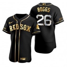 Boston Red Sox Wade Boggs Nike Black Golden Edition Authentic Jersey