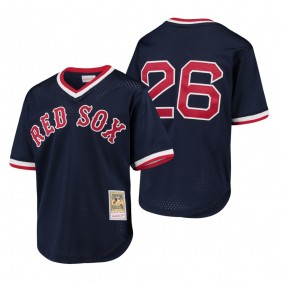 Wade Boggs Boston Red Sox Navy Cooperstown Collection Mesh Batting Practice Jersey