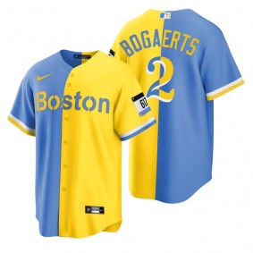 Boston Red Sox Xander Bogaerts Blue Gold City Connect Split Jersey