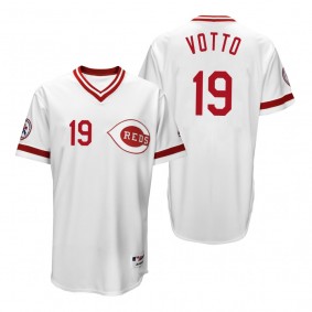 Reds Joey Votto White 1976 Turn Back the Clock Throwback Jersey