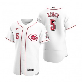 Men's Cincinnati Reds Johnny Bench Nike White Authentic 2020 Home Jersey