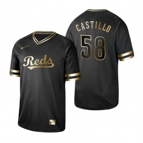 Cincinnati Reds Luis Castillo Nike Black Golden Jersey