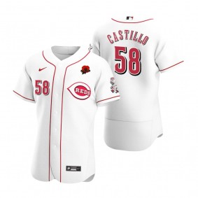 Cincinnati Reds Luis Castillo Authentic White 2021 Memorial Day Jersey
