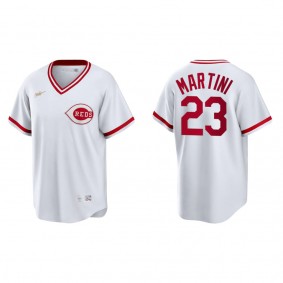 Men's Cincinnati Reds Nick Martini White Cooperstown Collection Home Jersey