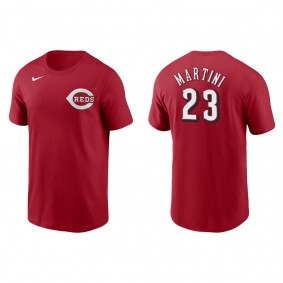 Men's Cincinnati Reds Nick Martini Red Name & Number T-Shirt