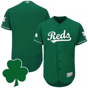 Male Cincinnati Reds St. Patricks Day Green Celtic Flexbase Collection Jersey