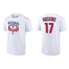 Rhys Hoskins Philadelphia Phillies White 2022 National League Champions Locker Room T-Shirt