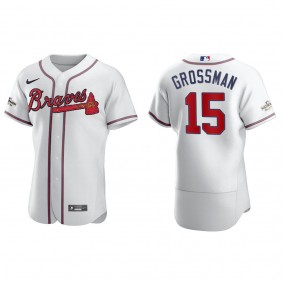 Robbie Grossman Atlanta Braves White 2022 Postseason Authentic Jersey