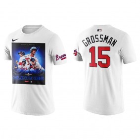 Robbie Grossman Atlanta Braves White 2022 Postseason CLINCHED T-Shirt