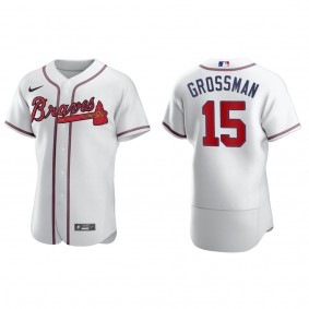 Braves Robbie Grossman White Authentic Home Jersey