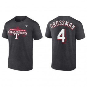 Men's Robbie Grossman Texas Rangers Charcoal 2023 American League Champions T-Shirt