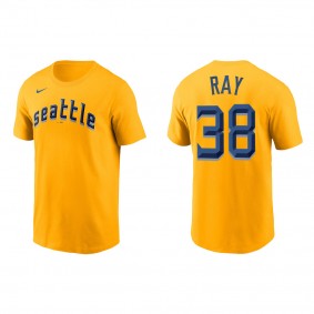 Robbie Ray Seattle Mariners Gold 2023 City Connect Wordmark T-Shirt