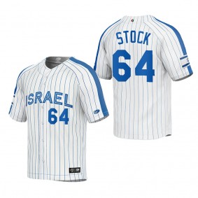 Robert Stock Israel Baseball White 2023 World Baseball Classic Replica Jersey