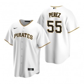 Men's Pittsburgh Pirates Roberto Perez Nike White Replica Home Jersey