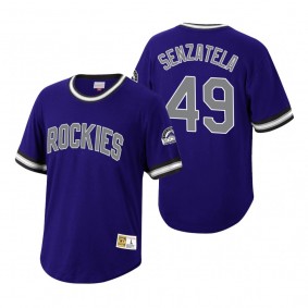 Colorado Rockies Antonio Senzatela Mitchell & Ness Purple Cooperstown Collection Wild Pitch Jersey T-Shirt