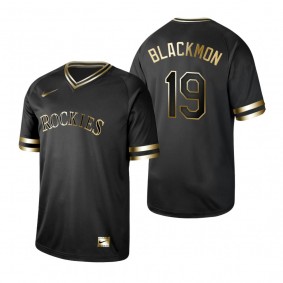 Colorado Rockies Charlie Blackmon Nike Black Golden Jersey