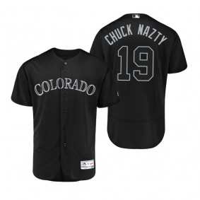 Rockies Charlie Blackmon Chuck Nazty Black 2019 Players' Weekend Authentic Jersey