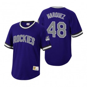 Colorado Rockies German Marquez Mitchell & Ness Purple Cooperstown Collection Wild Pitch Jersey T-Shirt