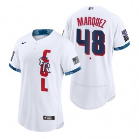 Men's Colorado Rockies German Marquez White 2021 MLB All-Star Game Authentic Jersey