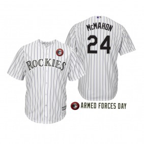 2019 Armed Forces Day Ryan McMahon Colorado Rockies White Jersey