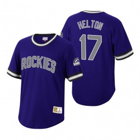 Colorado Rockies Todd Helton Mitchell & Ness Purple Cooperstown Collection Wild Pitch Jersey T-Shirt