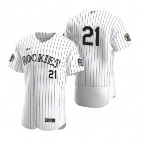 Colorado Rockies Authentic White Roberto Clemente Day Jersey