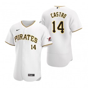 Men's Pittsburgh Pirates Rodolfo Castro White Authentic Home Jersey