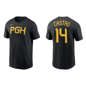 Rodolfo Castro Pittsburgh Pirates Black 2023 City Connect Wordmark T-Shirt