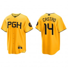 Rodolfo Castro Pittsburgh Pirates Gold 2023 City Connect Replica Jersey