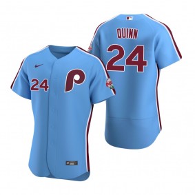Men's Philadelphia Phillies Roman Quinn Light Blue Authentic Alternate Jersey